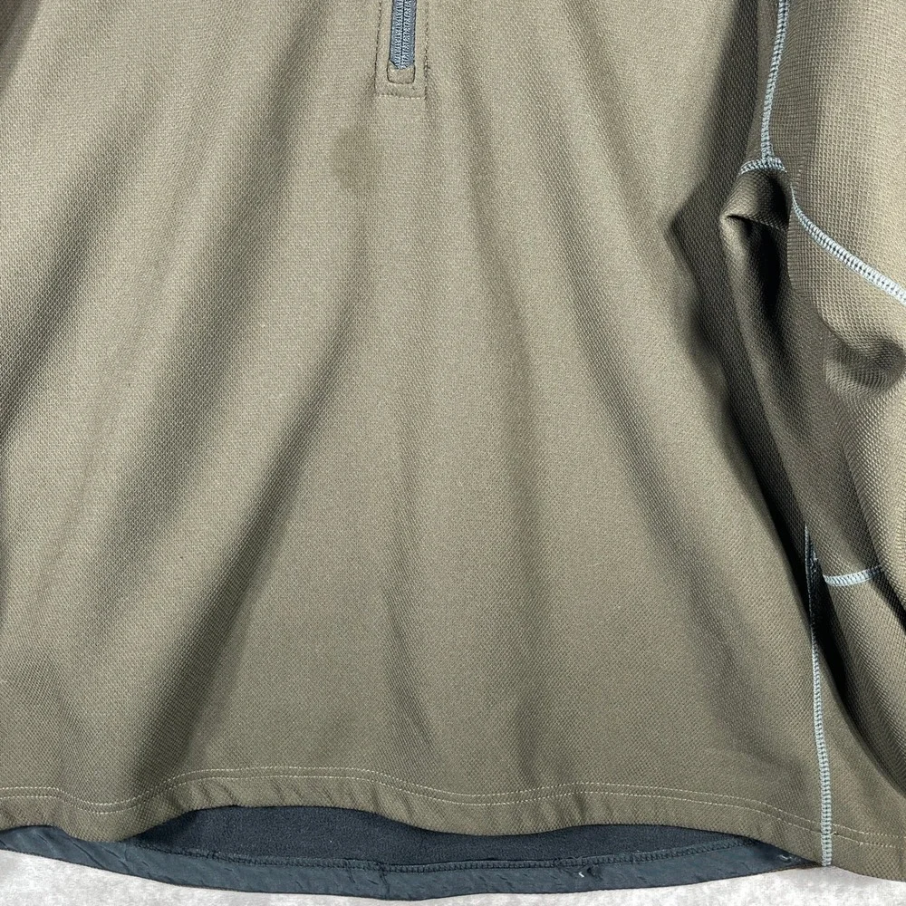 Solaris Sweater Mens XL Olive Green Pullover Jacket 1/4 Zip Long Sleeve Athletic